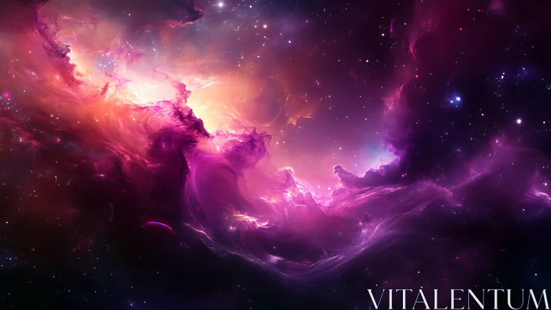 Nebula siren swirling in ultraviolet stardust bloom.