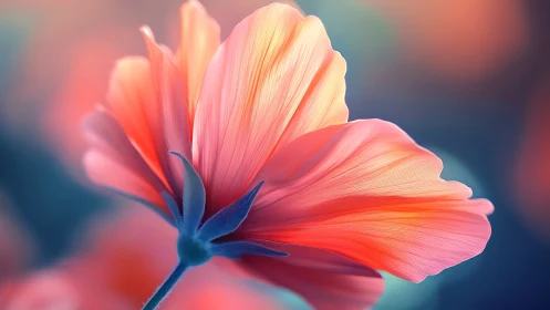 Cosmos Flower Study with Soft Focus Background.