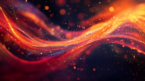 Molten Ribbons Dance Through Darkness, Igniting Cosmic Wonder