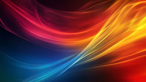 Vibrant digital light waves in warm gradient motion.