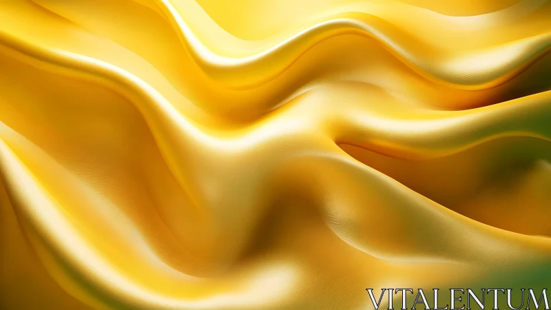Golden satin folds in flowing abstract waves.