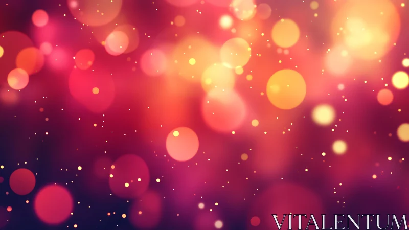 Vibrant bokeh light abstract background with warm glowing colors.