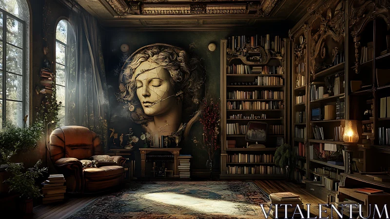 Sunlit library nest welcomes quiet reading and gentle dreams