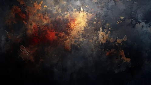 Emberstorm horizon in molten gold and charcoal dreamscape.