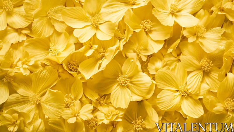 Densely-layered yellow cosmos flowers exhibit tonal gradation from pale cream to saturated gold