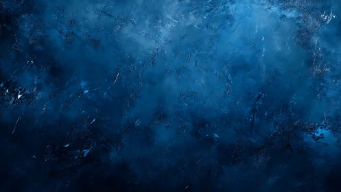 Deep blue abstract texture with layered dark brushwork.