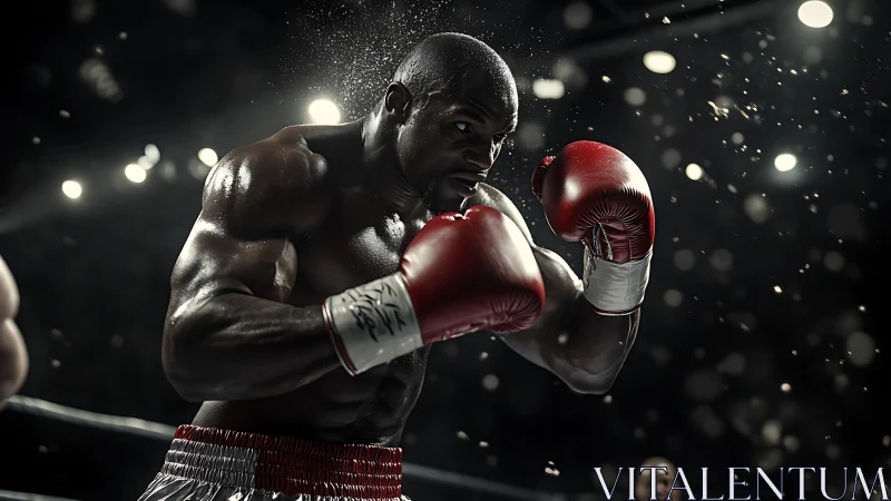 Professional Boxer Mid-Combat: High-Contrast Spectral Analysis.