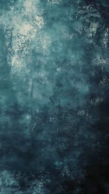 Textured teal abstract surface reveals layered distressed patina