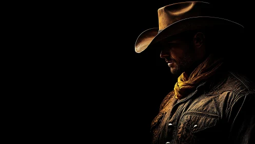 Quiet cowboy silhouette wrapped in warm golden light.