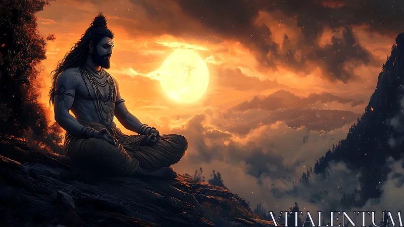 Sun-drenched sage carves stillness into a burning sky