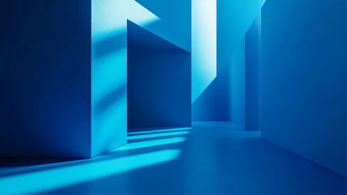 Neon Pathways Through Geometric Architecture.