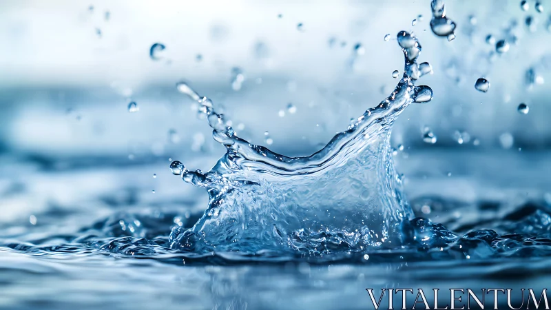 High-speed macro capture of clear water splash detail.