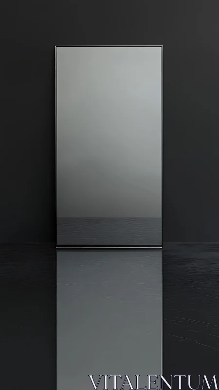Sleek stainless fridge stands against matte black wall.