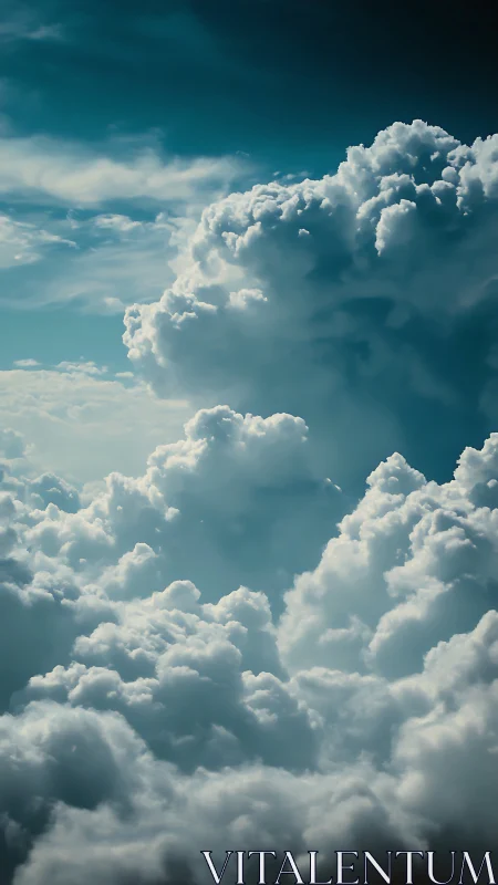 Towering cumulus cloud formations rendered in photoreal detail