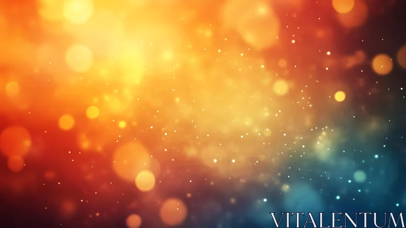 Vibrant bokeh light abstract background with warm glowing tones.