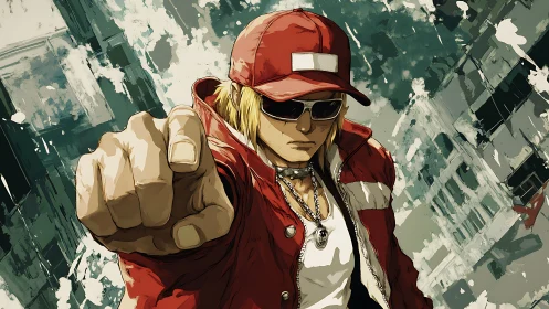 Red-capped street striker claims the frame with bold intent