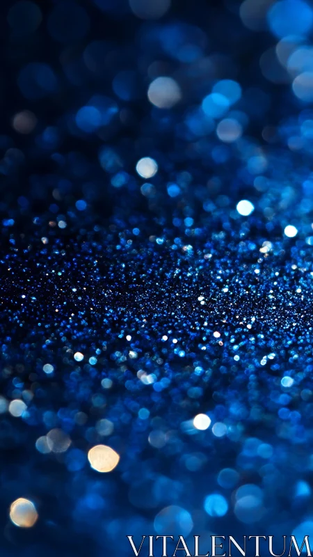 Star-dusted sapphire bokeh quietly mimics a midnight galaxy