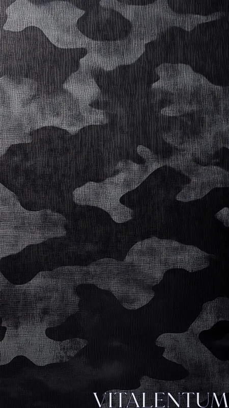 Monochrome camouflage texture with soft abstract forms.