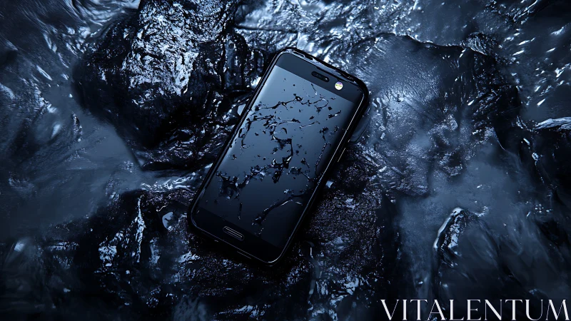 Midnight river crowns a waterproof smartphone in blue light