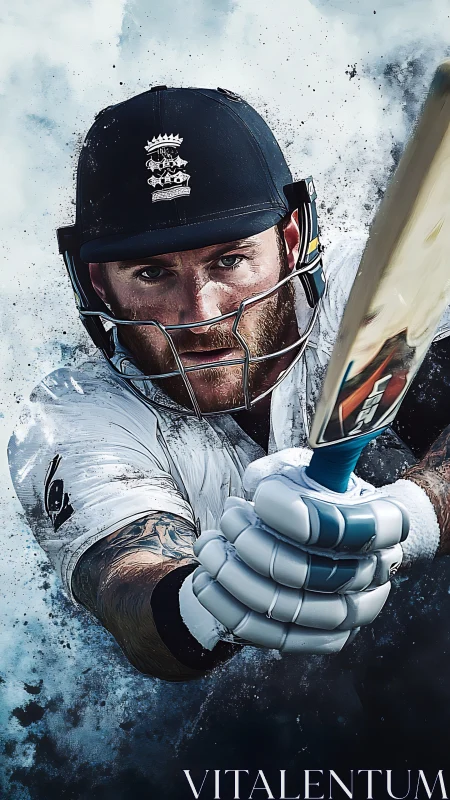 Cricket striker hurls frozen power straight through the frame