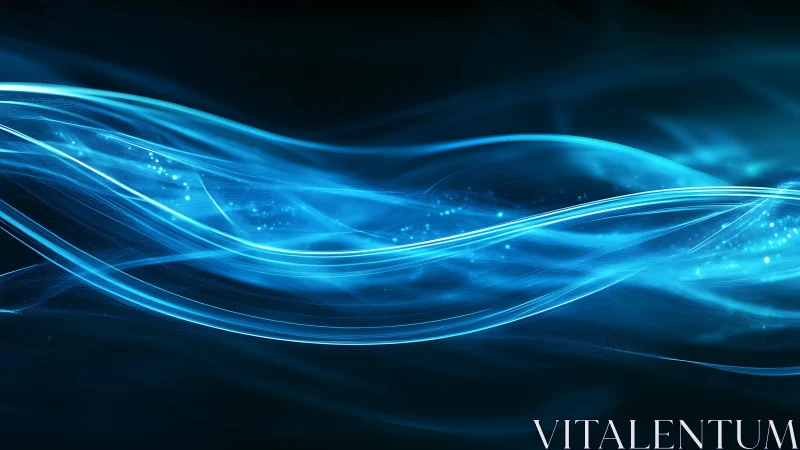 Coherent cyan lightwave ribbons with luminescent particle flux.