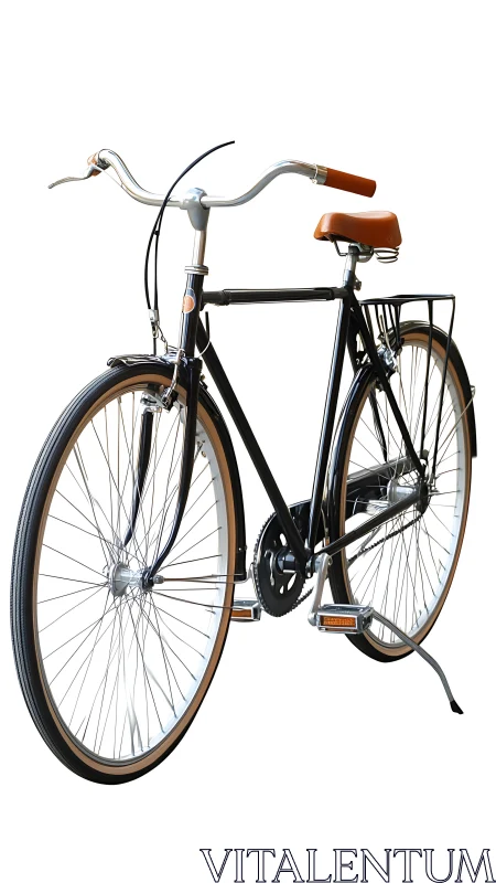 Vintage Cruiser with Brown Leather Accents and Curved Handlebars.