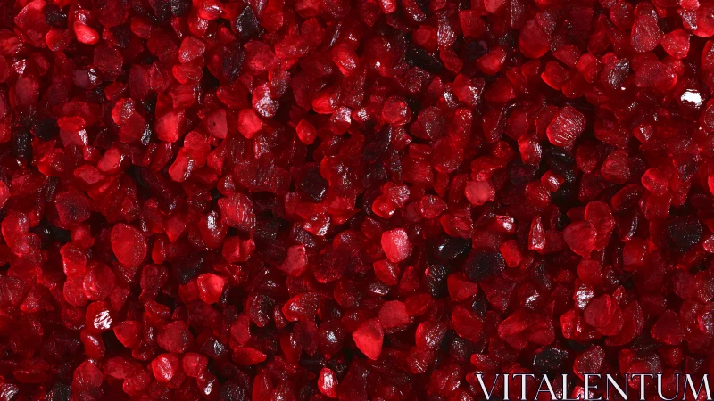 Ruby sugar pebbles shimmer like a candied gemstone field