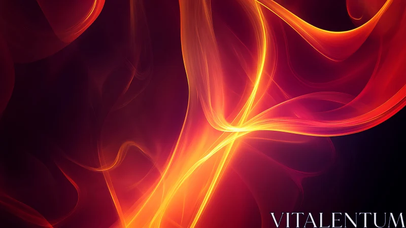 Flowing Light Patterns with Warm Color Gradient