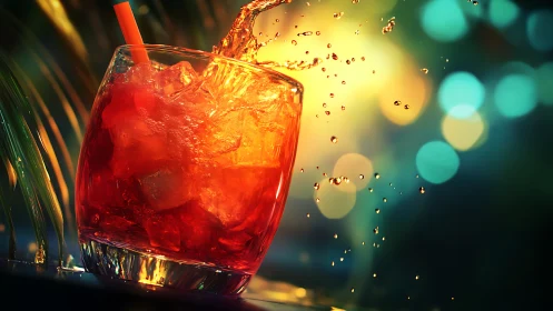 A Refreshing Splash of Vibrant Red Cocktail Magic