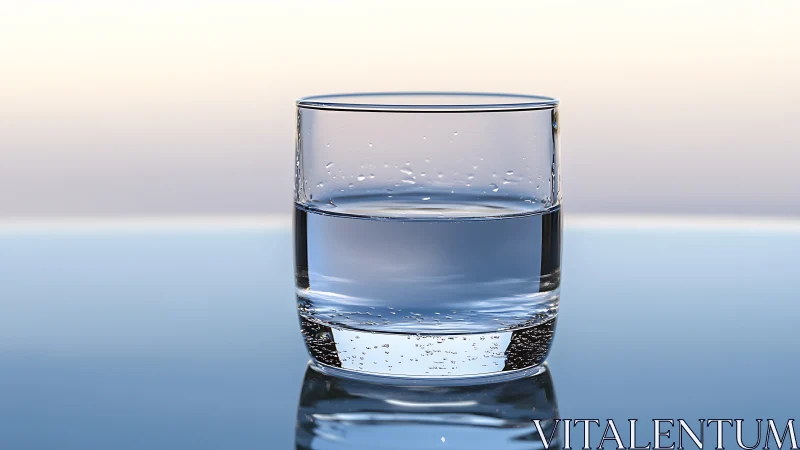 Refractive analysis of a half-filled cylindrical water tumbler.