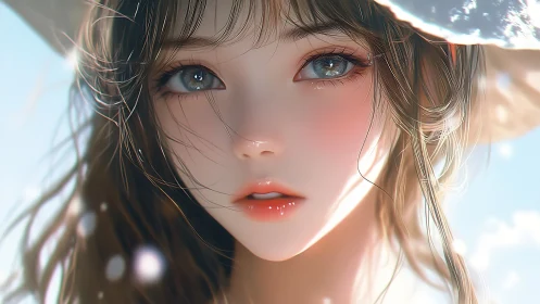 Summer-lit gaze turns sunbeams into glassy ocean tides