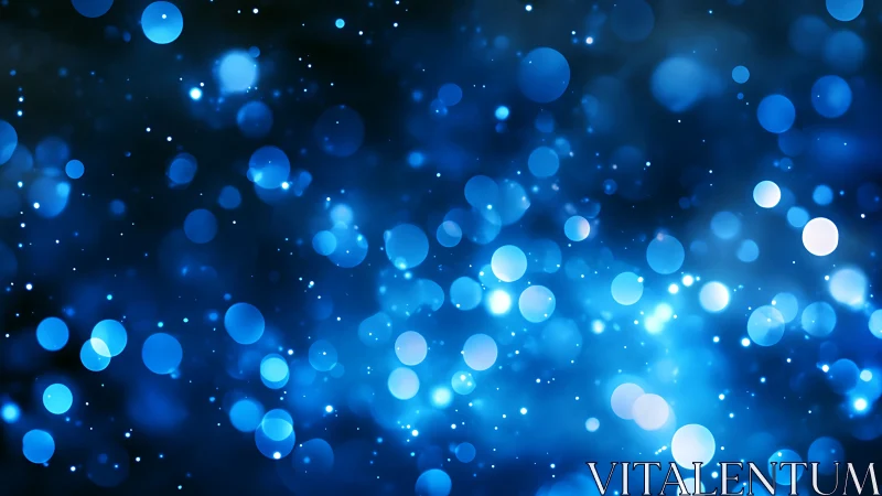 Blue bokeh constellations drift like underwater starlight