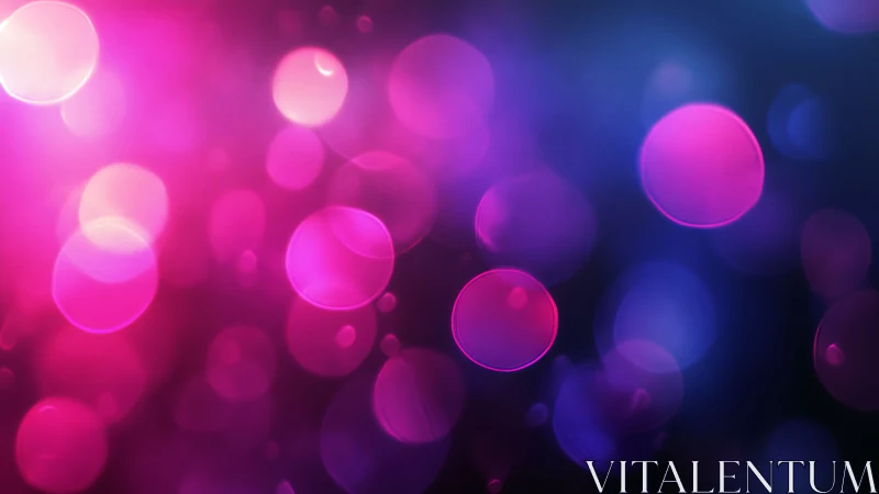 Defocused magenta and blue circular light bokeh fills frame