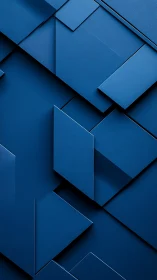 Layered blue geometry with calm, modern depth.