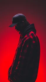 Moody red portrait celebrates quiet style and street energy