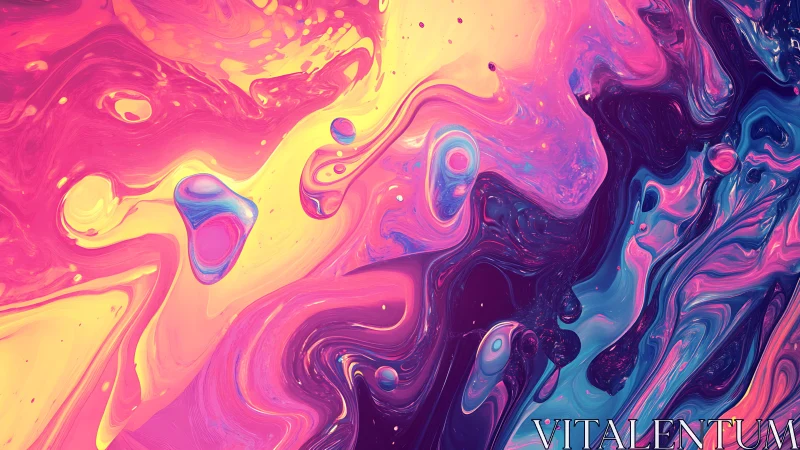 Neon fluid abstraction with swirling chromatic gradients.