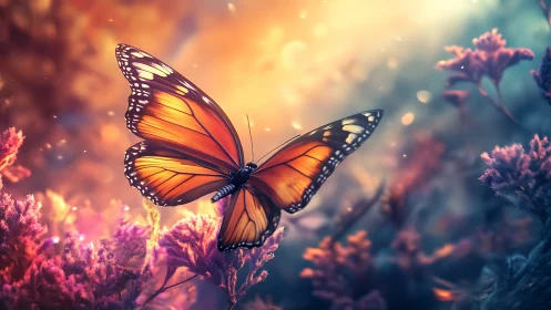 Digital rendering shows butterfly in shallow depth-of-field field