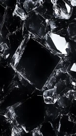 Shattered Midnight Prism Window into Liquid Darkness.