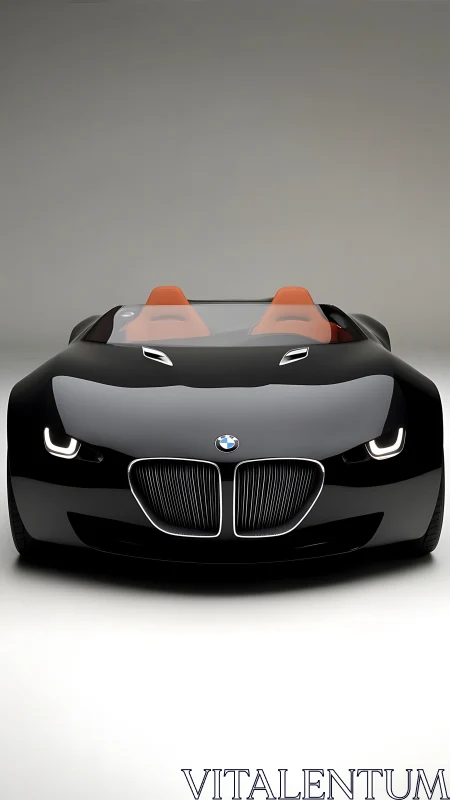 Midnight roadster prowls with sharp grins and molten gloss.