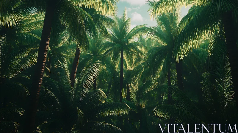 Sunlit Palm Grove Sanctuary.