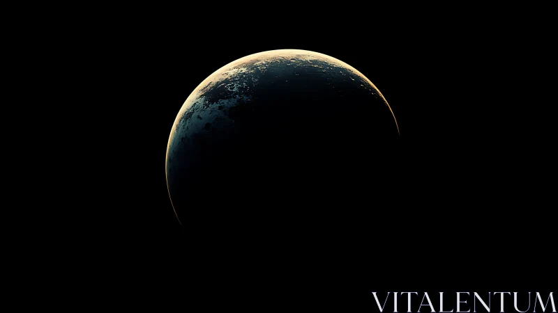 Crescent planet emerges from darkness in silent cosmic dawn