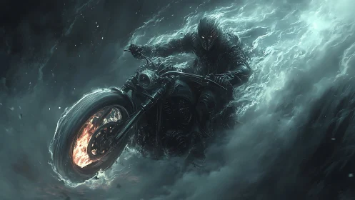 Spectral rider on infernal motorcycle in turbulent energy storm.