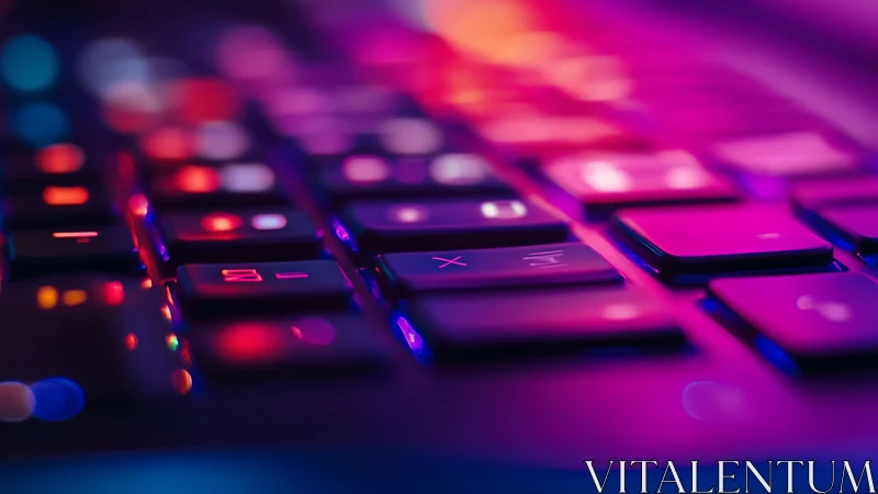 Neon-drenched keyboard skyline humming with digital nightlife.