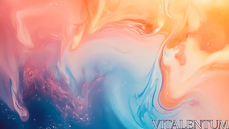 Pastel fluid gradient swirling across luminous abstract field