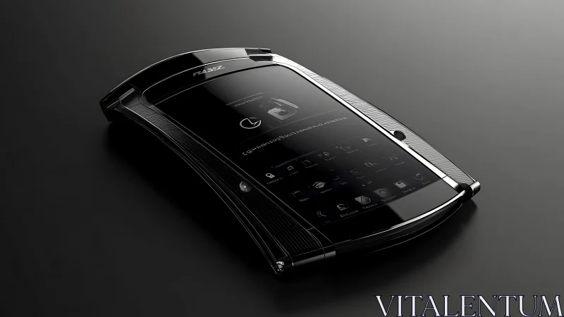 Premium Razr Mobile Device: Sleek Black Smartphone with Metallic Edge Design.