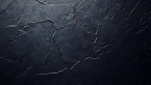 Dark cracked stone surface with rough textured pattern.