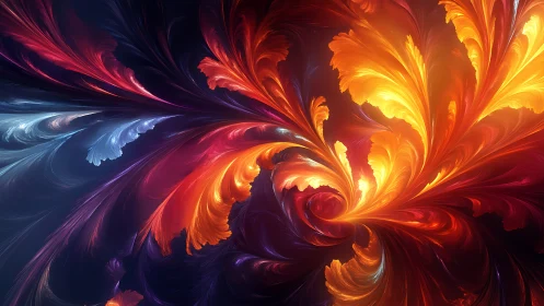 Radial fractal plumes render luminous thermal fluid vortices