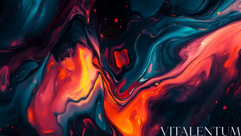 Molten nebula currents in vivid teal and ember glow.