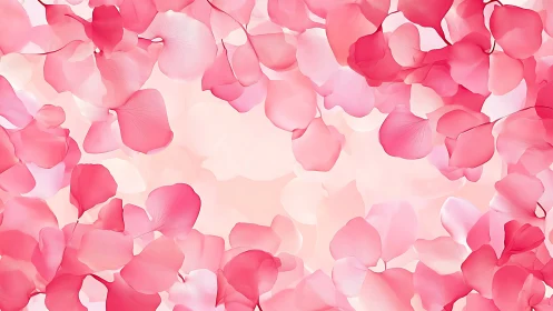 Pink Rose Petals Composition.
