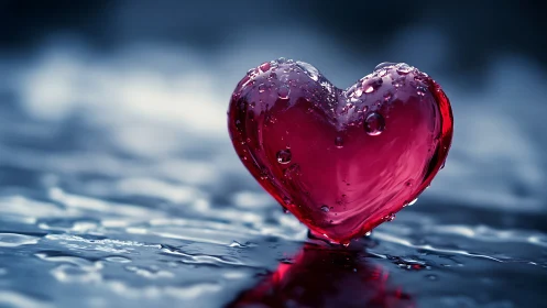 Radiant Heart Drop Glistens with Love.